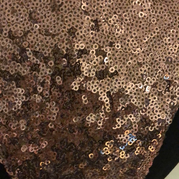 Rose gold sparkly sequined dress junior size 9 made by speechless - Picture 4 of 8